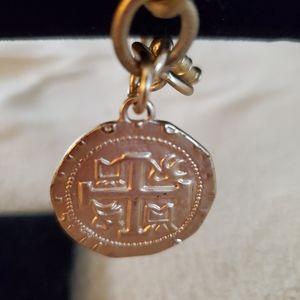 Gold tone coin bracelet